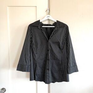 🤍 euc | vintage | Striped Button-Up Shirt